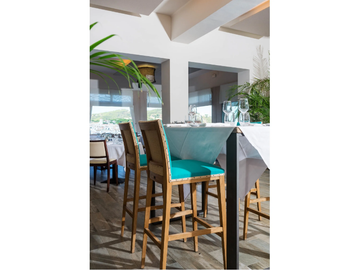 LUXOR ESSENCE - High leather stool with footrest with back by Crearte Collections - view 3